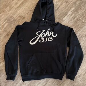 Black Hoodie with White Print